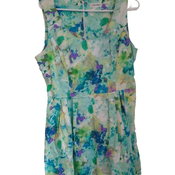 Calvin Klein Dresses & Skirts - ☘️🍀Calvin Klein Size 14 Multi -Colored Sleeveless Dress